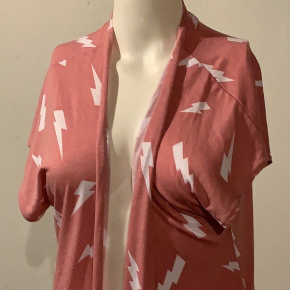 Lighting bolt print short sleeve cardigan - Picture 3 of 5